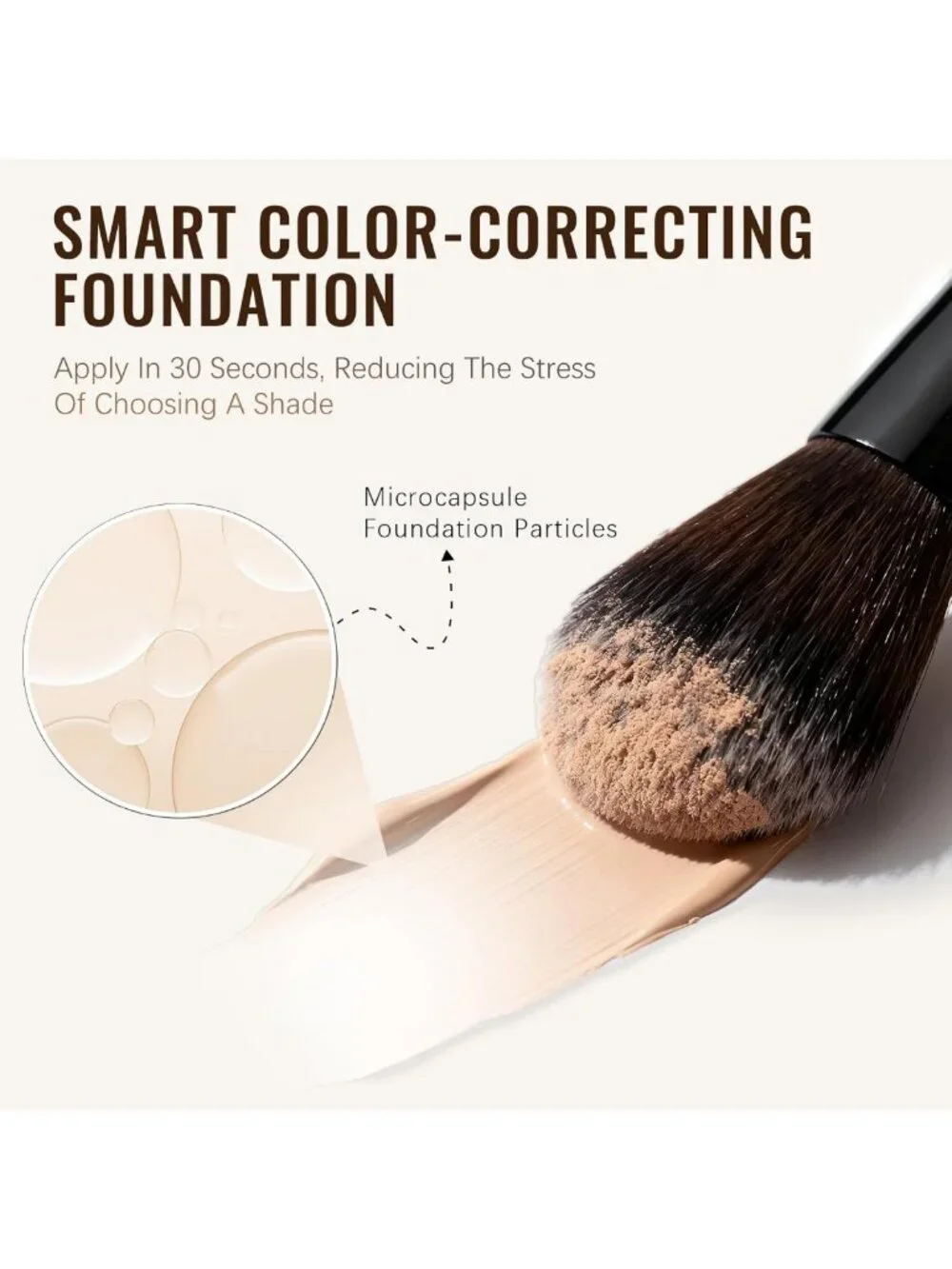 Color Changing Liquid Foundation for Women, Medium-Full Coverage, Waterproof
